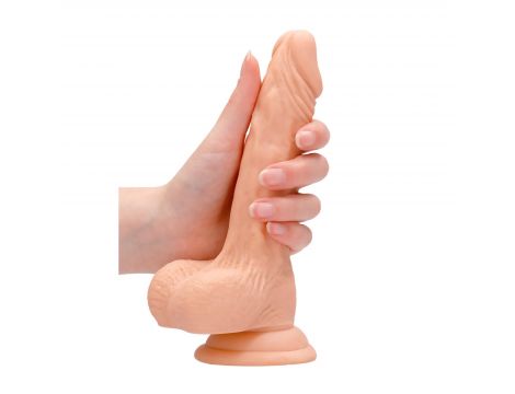 Dildo realistyczne z jądrami RealRock TPE 19 cm - 7