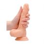 Dildo realistyczne z jądrami RealRock TPE 19 cm - 8
