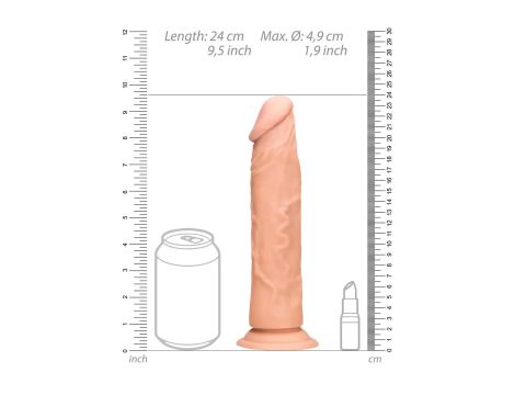 Realistyczne dildo RealRock bez jąder 24 cm - 9