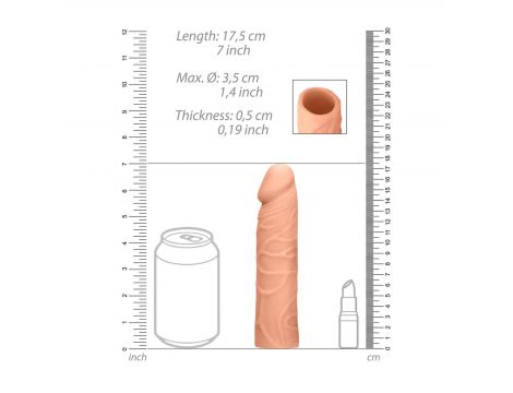 Proteza na penisa RealRock TPE 17 cm - 6