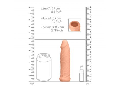 Przedłużka na penisa RealRock TPE 17 cm - 6