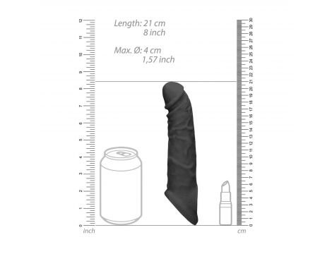 Realistyczna przedłużka na penisa RealRock 22 cm - 8