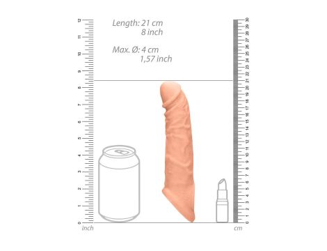 Przedłużka na penisa RealRock realistyczna TPE 22 cm - 7