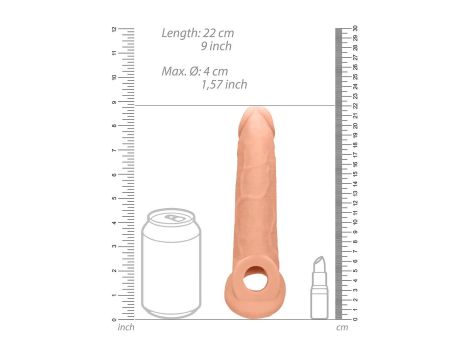 Przedłużka na penisa RealRock realistyczna TPE 20 cm - 8