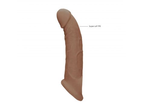 Superrealistyczna przedłużka na penisa RealRock TPE 20 cm - 7