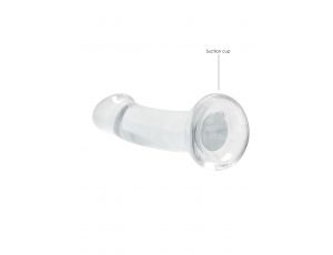 Przezroczyste dildo nieralistyczne z przyssawką RealRock 17 cm