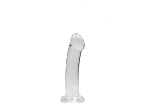 Przezroczyste dildo nieralistyczne z przyssawką RealRock 17 cm - 2