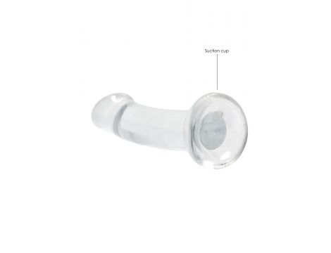 Przezroczyste dildo nieralistyczne z przyssawką RealRock 17 cm