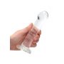 Przezroczyste dildo nieralistyczne z przyssawką RealRock 17 cm - 4