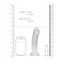 Przezroczyste dildo nieralistyczne z przyssawką RealRock 17 cm - 6