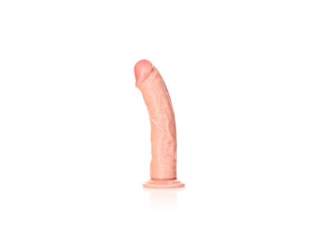 Dildo realistyczne zakrzywione RealRock z przyssawką 18 cm - 2