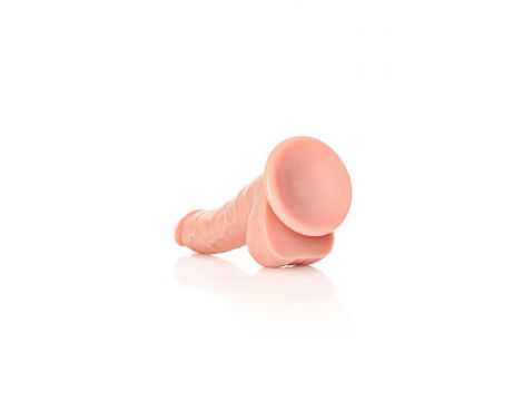 Dildo realistyczne RealRock zakrzywione z moszną i przyssawką 18 cm - 4