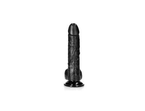 Dildo realistyczne zakrzywione RealRock z moszną i przyssawką 20,5 cm - 2