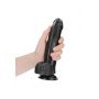 Dildo realistyczne zakrzywione RealRock z moszną i przyssawką 20,5 cm - 8