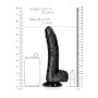 Dildo realistyczne zakrzywione RealRock z moszną i przyssawką 20,5 cm - 5