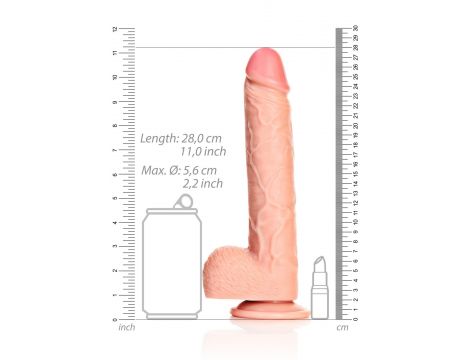 Straight Realistic Dildo  Balls  Suction Cup - 10""""/ 25,5 cm - 5