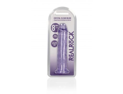 Dildo realistyczne RealRock przezroczyste z przyssawką 20 cm - 3