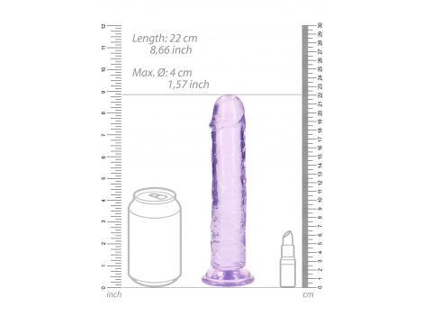 Dildo realistyczne RealRock przezroczyste z przyssawką 20 cm - 6