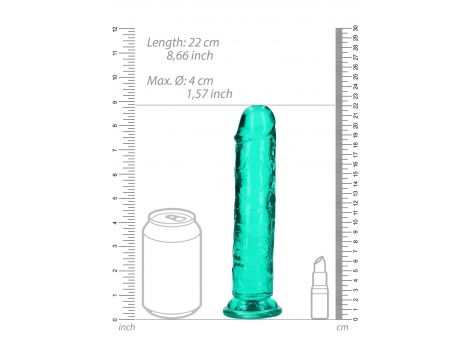 Dildo realistyczne RealRock przezroczyste z przyssawką 20 cm - 3