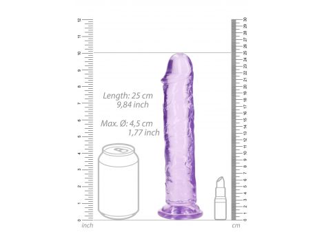 Dildo realistyczne RealRock przezroczyste z przyssawką 23 cm - 2