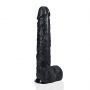 Dildo realistyczne RealRock z moszną czarne 35,5 cm - 3