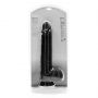 Dildo realistyczne RealRock z moszną czarne 35,5 cm - 5