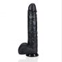 Dildo realistyczne RealRock z moszną czarne 35,5 cm - 6