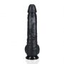 Dildo realistyczne RealRock z moszną czarne 35,5 cm - 8
