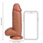 Dildo realistyczne RealRock grube z moszną cieliste 20 cm - 7