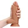Dildo realistyczne RealRock grube z moszną cieliste 20 cm - 8