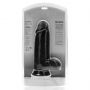 Dildo realistyczne RealRock grube z moszną 23 cm czarne - 9