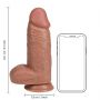 Dildo realistyczne RealRock grube z moszną 23 cm cieliste - 6