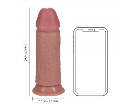 Dildo realistyczne grube proste bez jąder RealRock 20 cm cieliste - 5