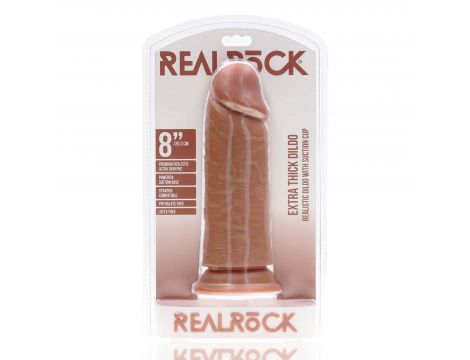 Dildo realistyczne grube proste bez jąder RealRock 20,3 cm - 3