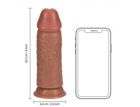 Dildo realistyczne grube proste bez jąder RealRock 20,3 cm - 9