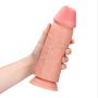Dildo RealRock ekstra grube proste 23 cm cieliste bez jąder - 9