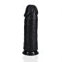 Dildo realistyczne RealRock grube proste bez jąder 25 cm czarne - 3