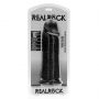 Dildo realistyczne RealRock grube proste bez jąder 25 cm czarne - 4