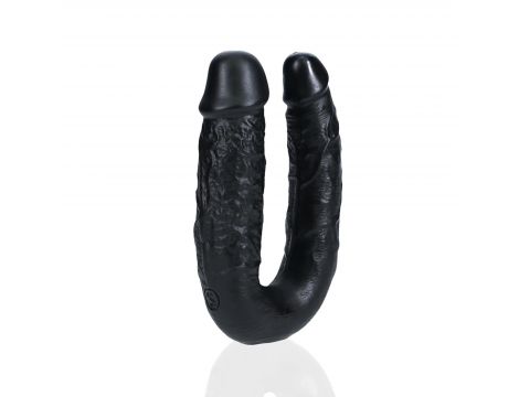Dildo podwójne w kształcie U RealRock 12,7 cm czarny - 2