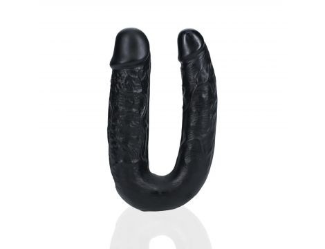 Dildo podwójne w kształcie U RealRock 12,7 cm czarny