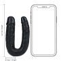 Dildo podwójne w kształcie U RealRock 12,7 cm czarny - 9