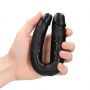 Dildo podwójne w kształcie U RealRock 12,7 cm czarny - 7