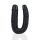 Dildo podwójne w kształcie U RealRock 12,7 cm czarny