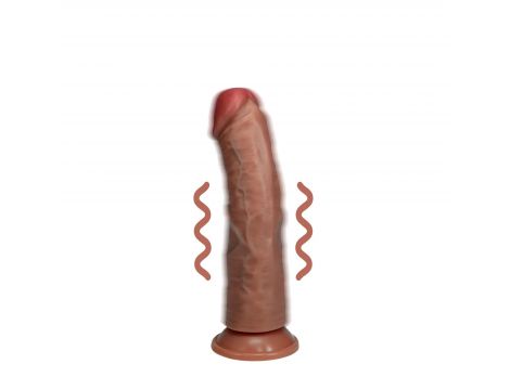 Wibrator realistyczny zakrzywiony RealRock cielisty 17 cm - 4