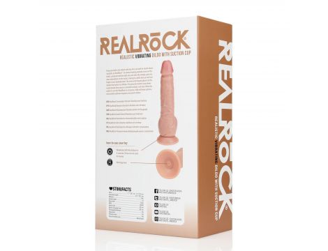 Wibrator realistyczny RealRock z jądrami 18 cm cielisty - 4