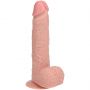 Wibrator realistyczny RealRock z jądrami 18 cm cielisty - 2