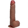 Wibrator realistyczny RealRock z jajami cielisty 18 cm - 5