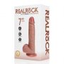 Wibrator realistyczny RealRock z jajami cielisty 18 cm - 4