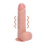 Wibrator realistyczny RealRock z jajami cielisty 25 cm - 8