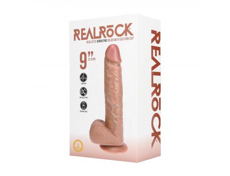 Wibrator realistyczny RealRock z moszną cielisty 25 cm